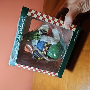 Department 56 Fabric Mache Festive Snowman Fabric Christmas Holiday Ornament